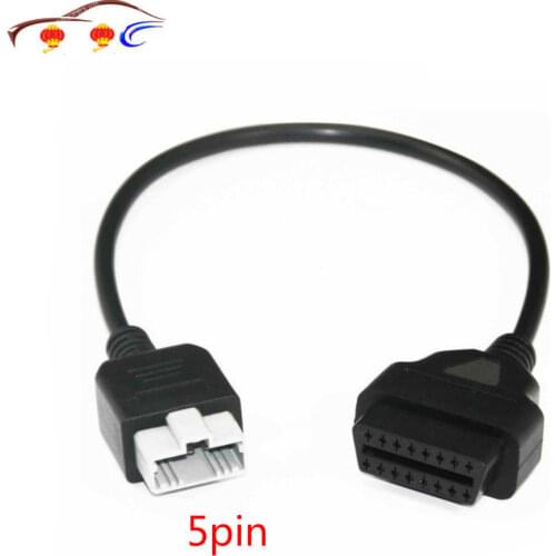 For Honda 5pin Adapter To 16pin Obd2/obdii For Honda 5 Pin To 16 Pin Female Connector Diagnostic Tool Extension Cable