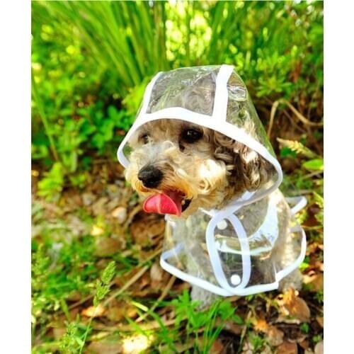 Dog Pet RainCoat Waterproof Clothes Transparent Pet Dog Raincoat Rainy Day Outdoor Travel Equipment Breathable Hooded Jacket
