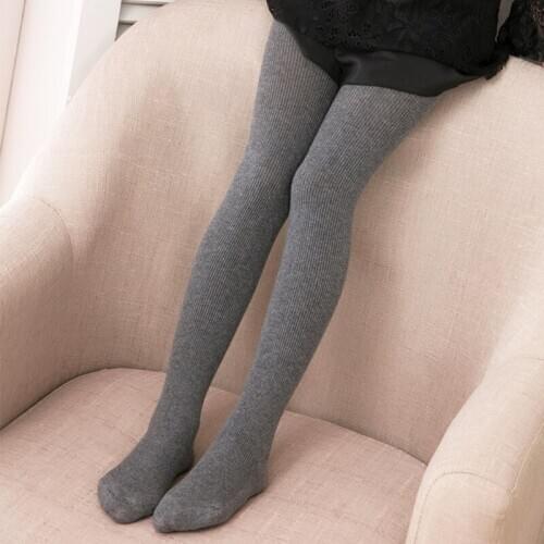 Autumn Spring Cotton Girl Tights Solid Color Kids Children Pantyhose Baby Stockings 2-9 T
