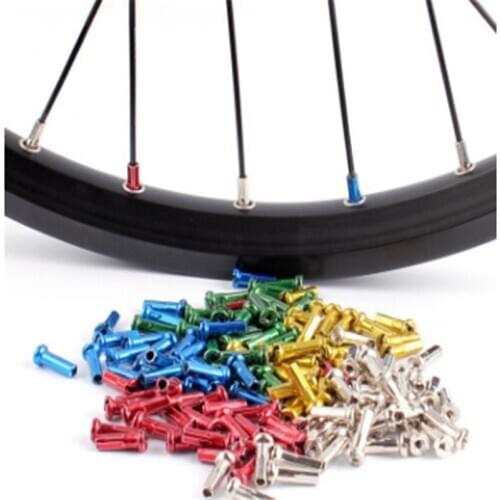 50pcs MTB Bicycle Bike Spoke Caps Metal Caps Cycling Copper Silver Spokes Cap Bicycle Nipples Riding Colourful Accessories