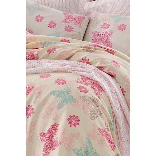 Double Bed Cover Set Printed 200*235cm Pure Cotton Pillow Case 50*70cm