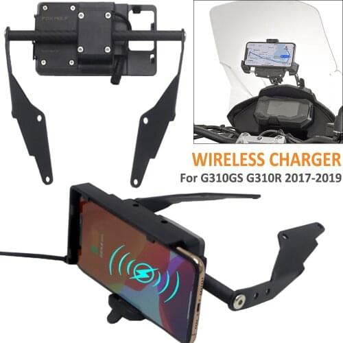 Motorcycle GPS Smart Phone Navigation Mount Bracket USB Charging And Wireless Charging For BMW G310GS G310R 2017 2018 2019