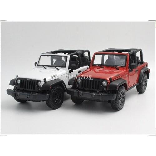 Maisto 1:18 For Jeep Wrangler Wellys Metal Diecast Model Car Kids Toys Gifts For Collection Orange/White/Black/Red/Yellow