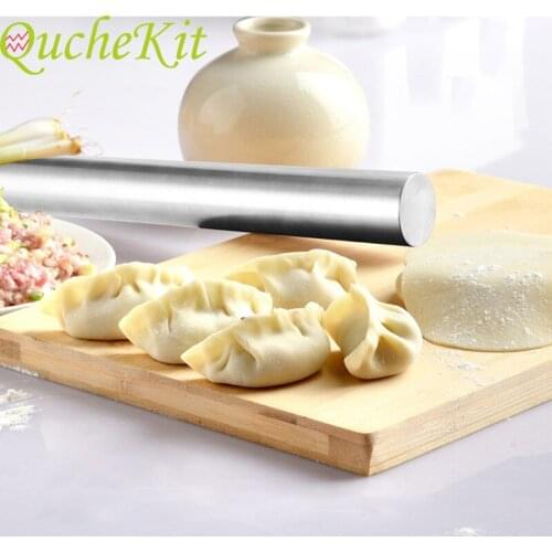 3Sizes Metal Dough Rolling Pin Stainless Steel Dough Roller For Making Dumpling Pizza Noodle Cake Baking Tool Pastry Accessories