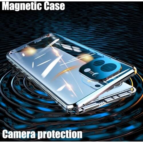 Metal Magnetic Flip case For xiaomi Mi 11 Ultra Pro Mi 10 Mi 10T poco f3 Pro redmi note 10 Pro 5G Case Cover Coque funda capa