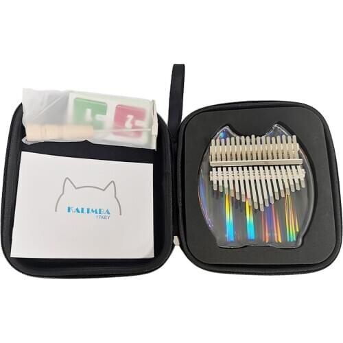 Calimba thumb crystal clear Mini Finger Piano kabarin beginners 17 tones
