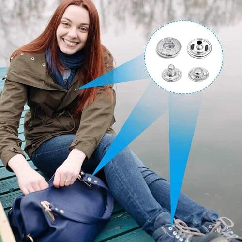 Snap Fastener Kit Snaps Button Tool for Clothes Fabric Leather Craft 12.5mm