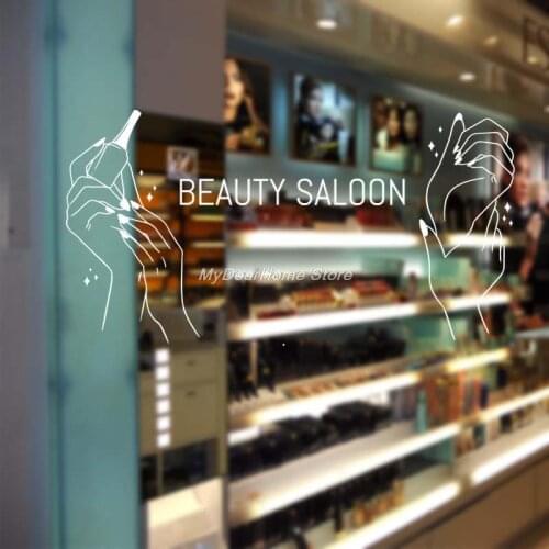 Beauty Salon Sticker Spa Massage Nail Decal Beauty Posters Vinyl Wall Decals Decor Mural виниловые наклейки Sticker