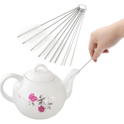 NICEYARD 10pcs/set Nylon Straw Cleaning Brush For Household Bottle Tube Cleaning Home Kitchen Clean Tool Kitchen Gagets