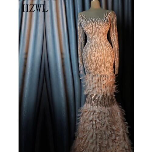 New Arabic Robe Long Sleeves Dubai Illusion Evening Dresses 2020 Beaded Turkish Moroccan Kaftans Prom Dress Crystals Party Gowns