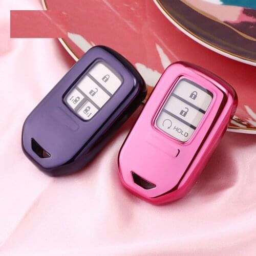 New Soft TPU Full Cover Remote Key Case For Honda Civic City Vezel Accord HR-V CRV Polit Jazz Jade Crider Odyssey Key Protector