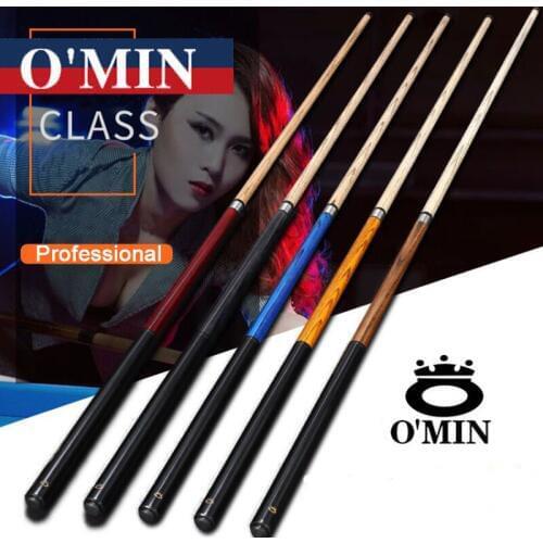 New Arrival O'MIN Brand Break Cues Punch Jump Cue 13.5mm Tip Red Blue Orange Grey Color Made In China 2018