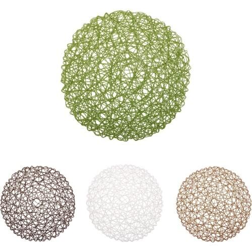Handmade Straw Woven Mat DIY Photo Props For Garden Home Decor - 4 Colors Available