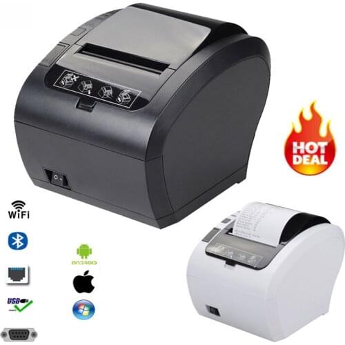 300m/s 80mm Thermal Receipt Printer POS Billing Printer Wireless WIFI Bluetooth Printer with Auto Cutter Android/iOS/Windows