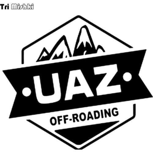 Tri Mishki HZX135# 15*16.7cm car sticker for uaz hunter 4x4 off road auto car stickers
