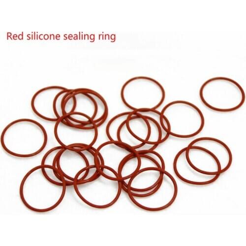100pcs O Ring Seal Gasket ThicknessWire Dia1.5mm OD 5 ~ 28mm Silicone Rubber Insulated Waterproof Washer Round Shape Nontoxi R