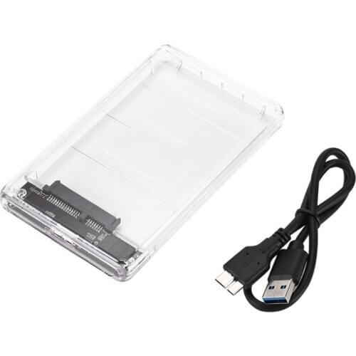 USB3.0 Micro Transparent High-speed Mobile Hard Disk Box 2.5 Inch Serial SATA Hard Disk Box Wanke Cloud Plug and Play