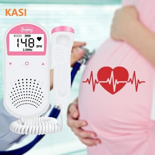 Baby Monitor Fetal Doppler Ultrasound Fetus Doppler Detector Household Portable Sonar Doppler For Pregnant 2.5MHz No Radiation