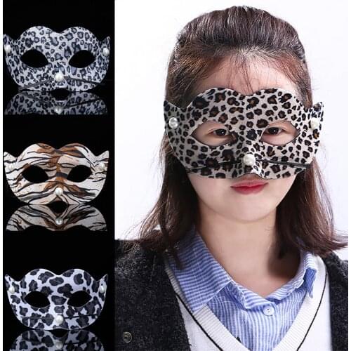 Women Sexy Leopard Eye Mask Party Masks For Masquerade Halloween Party Accessories Cosplay Masque Costumes Props Carnival Mask