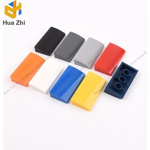 Building Blocks Parts 88930 10PSC Slope Brick Curved 2 x 4 x 2/3 No Studs, with Bottom Tubes LEGOING MOCS Education