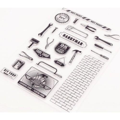 15x21cm Toolkit Clear Stamps Transparent Seal Silicone Seal TPR Christmas Wedding Roller Stamps DIY Scrapbook Album Card