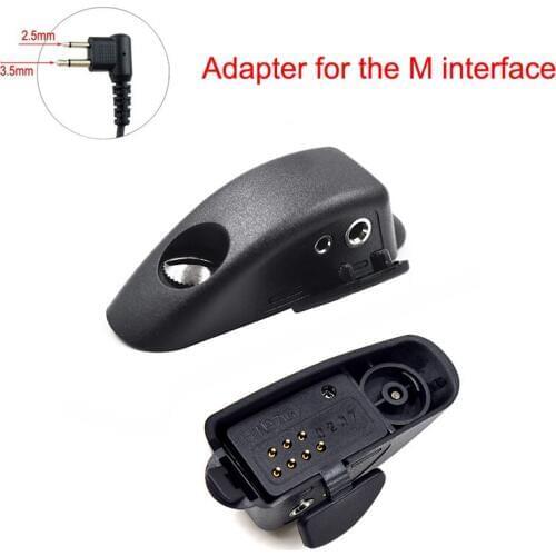 Walkie talkie Audio Adapter For Motorola GP328 GP338 PTX760 Adapter For M Interface 2Pin Headset Port Accessories