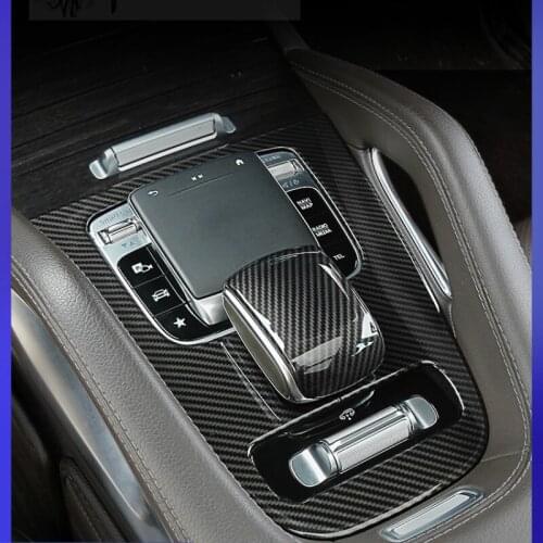 For Mercedes Benz GLE350 GLS450 2020 Accessories Imitation Carbon Fiber ABS Interior Decoration Gear Steering Wheel Panel Parts
