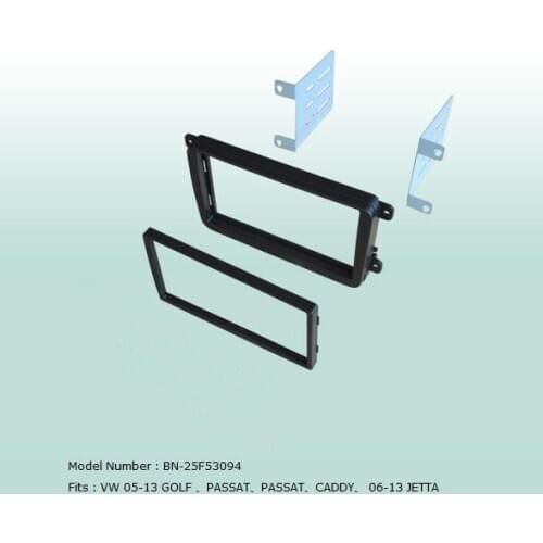 Car Fascias 2 Din Audio Panel Frame Dash Kit For Golf Passat Caddy 2005 2006 2007 2008 2009 2010 2011 2012 2013 Je-tta 2006~2013