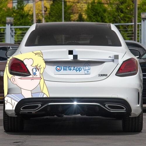 Car diffuse stickers stickers Sailor Moon rear stickers cute creative stickers on both sides of the body rear window stickers