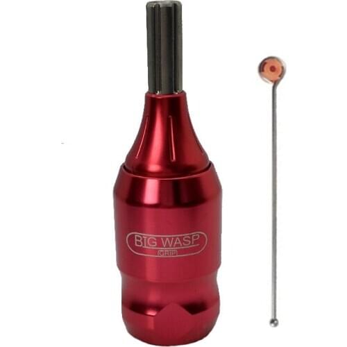 BIG WASP Professional High Quality Tattoo Machine Adjustable Cartridge Grip 1" red Supply