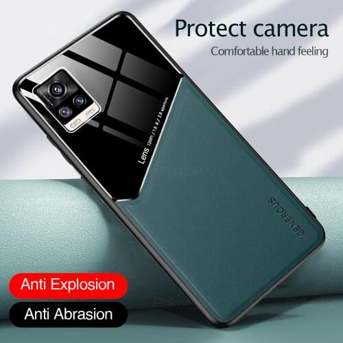 For vivo v20 se case leather magnetic phone cover for vivo v20 se v20se v 20 shockproof silicone coque fundas