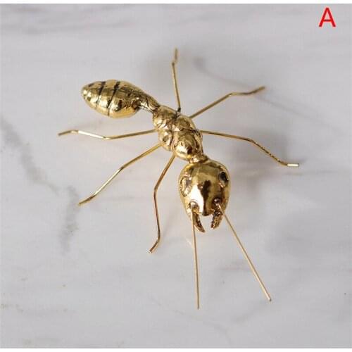 Decorative Metal Handicraft Copper Gold Ant Butterfly Ornament For Art Decor