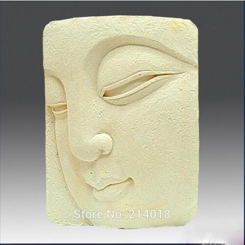 DIY Buddha Close-up eyes cuboid Food-grade handmade silicone soap candle cake decoration mold