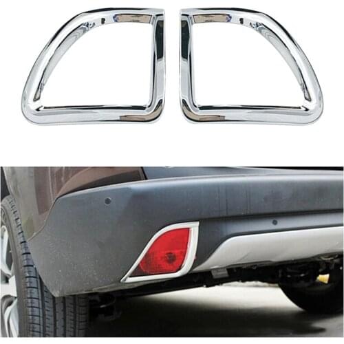 For Peugeot 2008 2014 - 2019 Rear Fog Light Frame Cover Trims ABS Fog Lamp Sticker