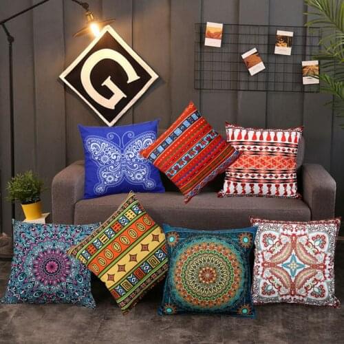 Retro Bohemian Throw Pillowcase Ethnic Style American Gemetric Printed Cushion Covers Sofa Home Decor Pillow Covers 45x45cm