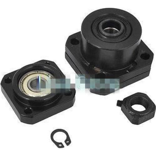 One Set 4 in 1 FK8 FF8 8mm and 6mm Inner Diameter Fixed Floate Side Circlip Ballscrew End Supports
