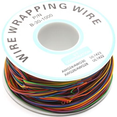 PCB Test Core Line 30AWG Wire Single Tinned Copper Wire 8-color Board Cable Roll