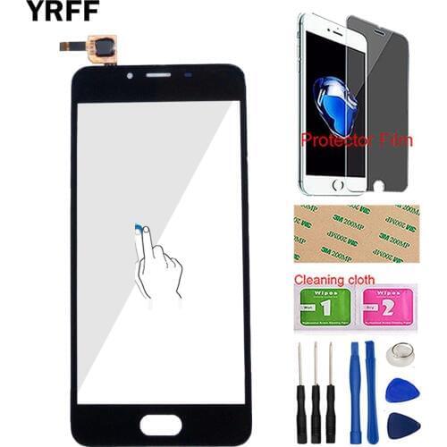 5" Touch Screen Front Panel For Meizu U10 Meilan U10 Touch Screen Sensor Digitizer Front Outer Glass Repair Tools Protector Film