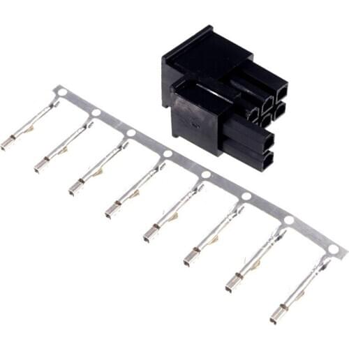 50 sets PCIe PCI-E GPU 4.2mm 5557 8 Pin (6+2) Receptacle Housing Power Video Graphics Card Connector + Female Pin Terminal