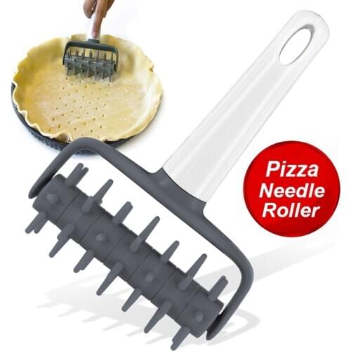 Pizza Roller Pin With Vent Hole For Pizza Cookie European Standard LFGB Plastic Grade ABS Pizza Cookies Dough Roller Baking Tool