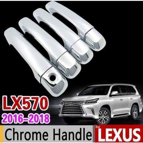 For Lexus LX570 2016 2017 2018 Luxurious Chrome Handle Cover Trim Set of 4Door LX LX450d J200 Accessories Stickers Car Styling