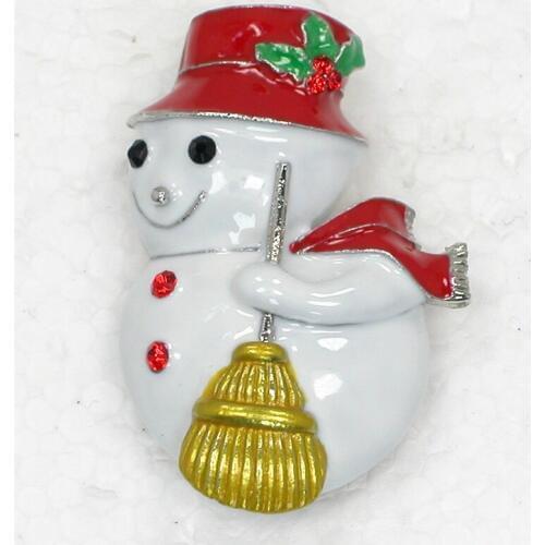 Christmas gift Snowman Brooch Rhinestone Enamel Pin brooches C215 C
