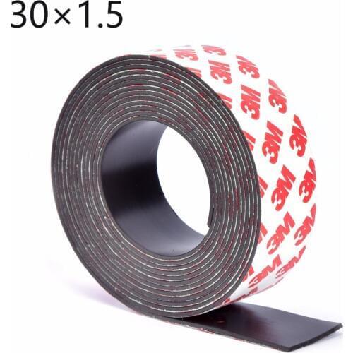 Xiaozhufeifei 30*1.5 1 Meter self Adhesive Flexible Magnetic Strip 3M Rubber Magnet Tape width30mm thickness 1.5mm 30mm x 1.5mm