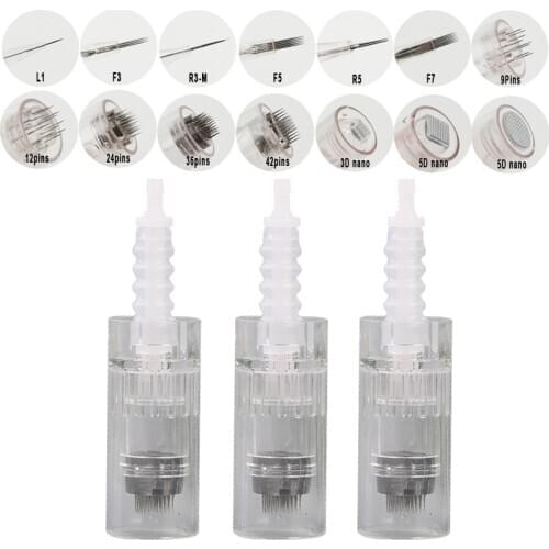 Bayonet Cartridge Needle Replacement For Derma Pen Dr.Pen E30/A6/N2/M7/M5 A Microneedles 1 3 5 7 9 12 24 36 42pin Nano Round MTS