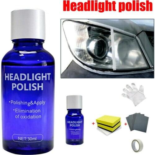 30ml 9H Car Hardness Headlight Lens Restorer Repair Liquid Polish Auto Cleaner Set Safe Environmentally Friendly High Quality