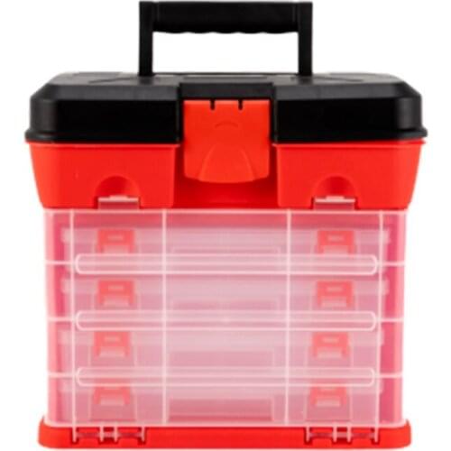 4 Layers Plastic Box Large Fishing Box Screw Parts Storage Tool Box Storage Fishing Lures Box Accessories Tool Box