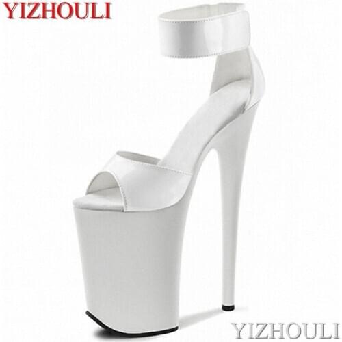 23 cm high heels, summer women barefoot thin strap, high heels sexy pole dancing nightclub 9 inch sandals