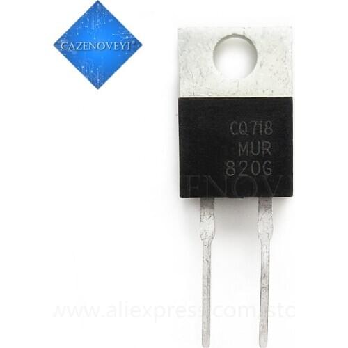 10pcs/lot MUR820G MUR820 820G TO-220 8A 200V new original In Stock