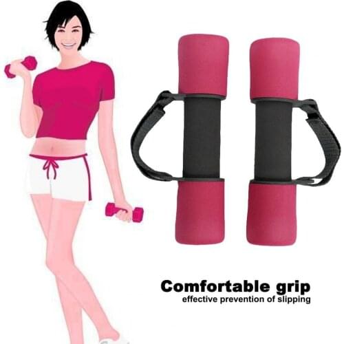 2Pcs/Set 1.5KG Dumbbell Set Adjustable Hand Straps Non-Slip Handle Strength Workouts Yoga Training Dumbbell Equipment for Women