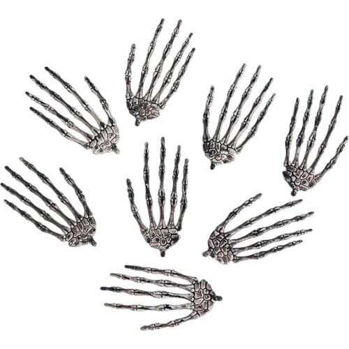 8Pcs Gag Toys Skeleton Hands Props Simulation Trick Props Plastic Skeleton Hands Tricks Toy Funny Toys